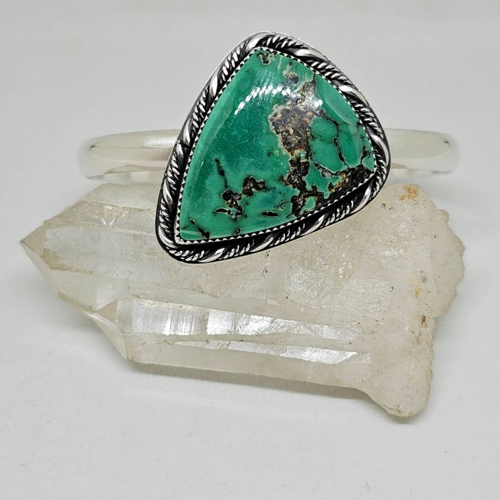 Peyote Variscite Bangle Bracelet